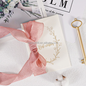 Carte de vœux de <span class=keywords><strong>mariage</strong></span> personnalisée, style simple et exquis, impression offset, estampage à chaud, invitation de fiançailles 3 couleurs - Product Image 2