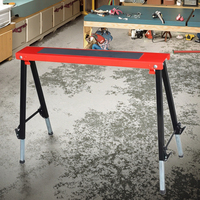 Support de scie en acier pliant établi à chevalet en métal support de banc de travail de cheval de scie Portable pour le travail du bois