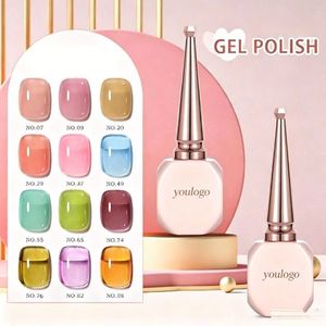 Factory wholesale Custom Private Label High Quality Jelly Transparent UV Nail Gel Polish - Product Image 1