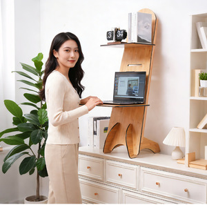Bamboo Easy-To-Extend Computer Desk 50x70x120cm Foldable Rectangle Desktop For Small Apartments - Product Image 3