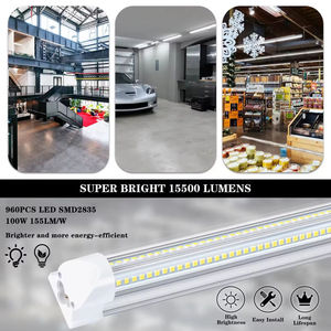 T8 <b>LED</b> <b>Tube</b> 4000k 6000k Daylight V Shape Cooler Light 4FT PC Aluminum Shop Light Fixture Plug Indoor Warehouse ROHS - Product Image 2