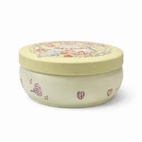 Boîte en métal ronde en forme de tambour 85*39mm, personnalisée, gaufrée, pour bonbons, biscuits, emballage alimentaire, conteneur cadeau