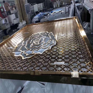 Thép Không Gỉ Màn Hình Panels Khách Sạn Kim Loại Màn Hình Phòng Khách Divider Phân Vùng - Product Image 6