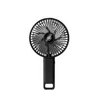 Ventilateur portable pliable de 6 pouces, 5 vitesses, écran LED, angle réglable, clip autobloquant, rechargeable par USB, pour la maison, le camping-car et l'extérieur