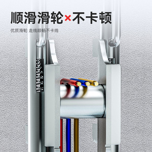 Outil d'aide à l'enfilage de fils pour une seule personne, en acier inoxydable, pour électriciens, enfileur manuel pour câbles PVC - Product Image 3