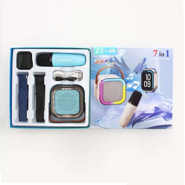 Popular ZT40 Smart Watch 7 in 1 Set Watch BT Speaker Microphone for Smartwatch With 4 Straps