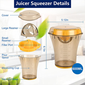 Wholesale Kitchen Gadgets Manual <b>Orange</b> and Citrus Juicer Plastic Lemon <b>Squeezer</b> Multi Functional Plastics Easy Hand Press Fruit - Product Image 4