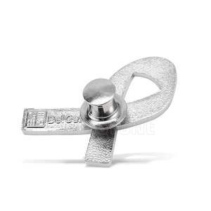 Pins personalizados para Concientización del <span class=keywords><strong>cáncer</strong></span> de mama con esmalte suave y purpurina con domótica epoxi - Product Image 6