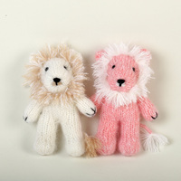 Moelleux tricoté lapin nouveau-né bébé photographie jouet accessoires Crochet ours Lion cher bonhomme de neige Amigurumi Animal poupée photographe aide