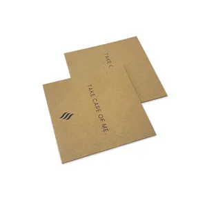 Tarjeta de inserción de producto de impresión personalizada barata para pequeñas empresas, folleto de impresión, instrucciones de producto, tarjeta de garantía de papel kraft