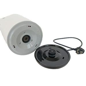 Bouilloire à double paroi blanche et grise de 2,3 L, intérieur en acier inoxydable, toucher froid, arrêt automatique et protection contre l'ébullition à sec, 360° °   Base, usine OEM - Product Image 3