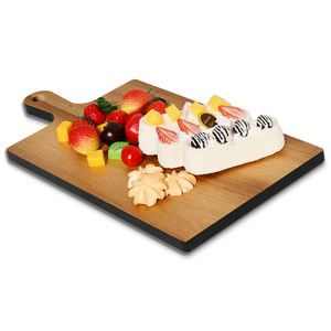 Tabla de cortar de madera personalizada con mango, tabla de charcutería natural, juego de tabla de cortar queso rectangular de madera de acacia - Product Image 2