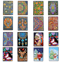 Carnet de Peinture Diamantée Animaux Papillon Noël DIY Cristal Forets de Formes Spéciales A5 50 Pages Intérieures