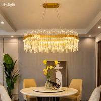 Lustre ovale de luxe en acier inoxydable et cristal, doré, 800*400MM, pour usage intérieur, luminaire suspendu pour salle à manger, salon, chambre, décoration de plafond