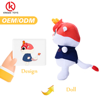 Kinqee 2024 nouveau design Offre Spéciale dragon en peluche personnalisé avec sweats à capuche brodé drôle dragon en peluche doux jouets en peluche animaux