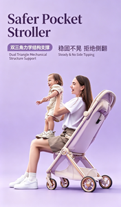 Weilebao, Nuevo Producto, Carrito <span class=keywords><strong>de</strong></span> Bebé 2 en 1, Plegable Automáticamente, con Capazo, Carrito <span class=keywords><strong>de</strong></span> Paseo Económico - Product Image 5