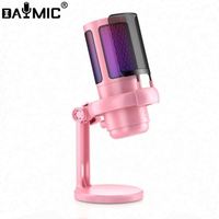 Microphone de studio d'enregistrement USB RGB professionnel pour ordinateur de jeu AOSHEN, portable, pour diffusion en direct à domicile