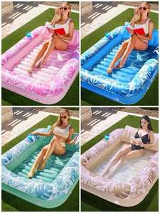 Piscine gonflable personnalisée avec logo, chaise longue flottante avec sac isotherme intégré, équipement d'été fonctionnel pour le plaisir en plein air - Product Image 3