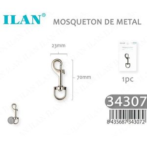 Moschettone in metallo ILAN 70mm x 23mm con chiusura a scatto per borse e portachiavi - Product Image 3