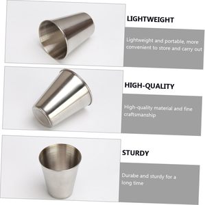 Vasos de Metal Premium Irrompibles de 280 ml al por Mayor, Apilables, Duraderos, de Acero Inoxidable, para Cerveza - Product Image 4