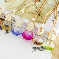 Triangle Diamant Voiture désodorisant Accessoires Pendentif Essentiel Bouteille De Parfum 8ml Rechargeable Voiture Aromathérapie Diffuseur