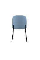 Fauteuil de salle à manger moderne avec structure métallique et revêtement rembourré, dossier et assise rembourrés, pour café, bistrot, hôtel, restaurant