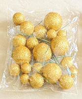 Décoration de gâteau 20 pièces/sac taille mixte 2 2.5 3 4cm brillant fausses boules or rose rouge boule joyeux anniversaire décoration de gâteau fournitures