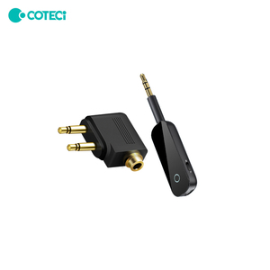 Adaptateur audio sans fil BT COTECi 3,5 mm Jack Aux pour voyage en avion, <span class=keywords><strong>émetteur</strong></span>-<span class=keywords><strong>récepteur</strong></span> BT pour avion, transmetteur-<span class=keywords><strong>récepteur</strong></span> BT pour casque, voiture - Product Image 1