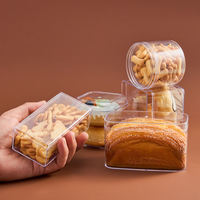 Boîte d'emballage personnalisée et recyclable pour gâteaux en tranches, crêpes, gaufres, tiramisu, rouleaux à la cannelle, croissants et biscuits