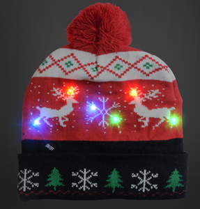 Bonnet de Noël lumineux à LED Bonnet en tricot Motif long Bonnet de neige d'hiver <span class=keywords><strong>pour</strong></span> adultes et enfants Fête de fête <span class=keywords><strong>pour</strong></span> enfants adultes - Product Image 6