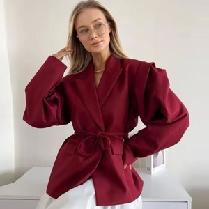 Abbigliamento Donna MYST&<span class=keywords><strong>ZA</strong></span> 2026 Nuova Moda Blazer con Spalle Larghe e Cintura in Vita - Product Image 2