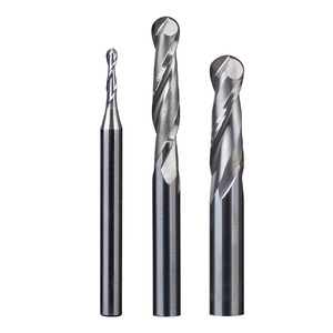 Huhao 3.175-6mm fresadora máquina de gravação 2 flauta bolas brocas cnc roteador broca de corte tungstênio 2508