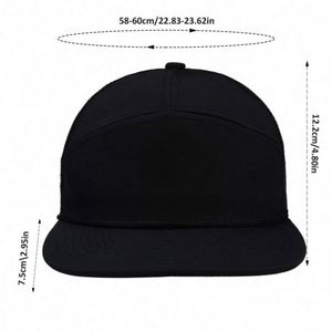 Wholesale Customizable 7-Panel Perforated <b>Flat</b> Brim Baseball <b>Hat</b> Unisex Sporty Street Mesh/Cotton Sports Snapback 5 Common Holes - Product Image 3