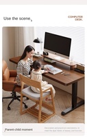 Bureau d'ordinateur relevable en bois massif, bureau de maison, bureau de chambre à coucher, bureau d'étude simple pour enfants, bureau d'écriture, établi