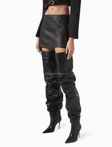 <span class=keywords><strong>Bottes</strong></span> en cuir d'agneau talon aiguille filles <span class=keywords><strong>bottes</strong></span> au genou Anok <span class=keywords><strong>bottes</strong></span> hautes en Nappa Sexy 105 Jahleel femmes en cuir <span class=keywords><strong>bottes</strong></span> au-dessus du genou - Product Image 2