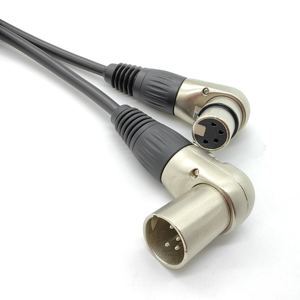 直角XLR 3ピン男性用バナナ金メッキ4mmプラグケーブルオートバイ用自動車XLRバナナスピーカーハーネスアンプ - Product Image 1