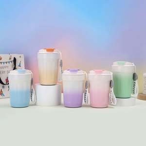 Nouvelle tasse à café intérieure en céramique à changement de couleur 316 tasse à vide en acier inoxydable tasse cadeau de bureau d'affaires - Product Image 1