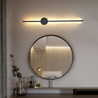 Applique murale LED minimaliste à longue bande pour l'éclairage et la décoration de salon en arrière-plan Applique murale linéaire montée en surface