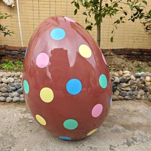 Huevos de Pascua Grandes y Coloridos de Fibra de Vidrio Ecológicos, Diseño Art Deco, Hechos a Mano, Duraderos para Decoración de Jardín al Aire Libre, Recubiertos con Resina - Product Image 4