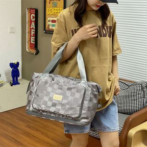 Custom Logo Women Sports Fitness Bag Extendable Duffle <b>Storage</b> Bags Lightweight Travel Luggage Bags - Product Image 4
