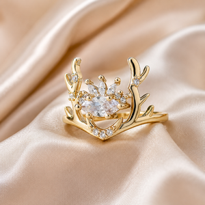 Anello con Corna di Renna per Donne, Gioiello da Dito alla Moda in Stile Europeo e Americano - Product Image 5
