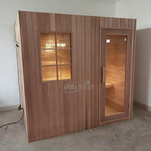 <span class=keywords><strong>ห้อง</strong></span>ซาวน่าอินฟราเรดในร่มสำหรับบ้าน ทำจากไม้เนื้อแข็งธรรมชาติ พร้อมเครื่องทำความร้อนแบบสเปกตรัมเต็มรูปแบบ และประตู<span class=keywords><strong>กระจก</strong></span>นิรภัย - Product Image 4