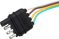 Adaptateur de prise en Y à 4 broches pour rallonge de remorque pour barre lumineuse de hayon à LED avec couvercle en caoutchouc imperméable
