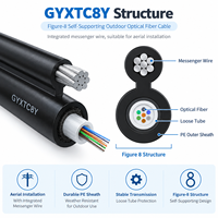 Câble à fibres optiques GYXTC8Y en forme de 8, autoportant, pour extérieur, pour réseau télécom ISP