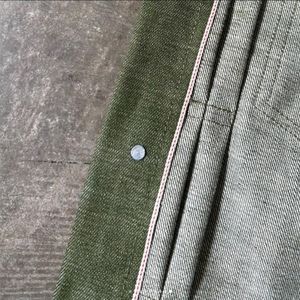 Style Personnalisé Rétro Vert Denim Brut <span class=keywords><strong>Jean</strong></span> Homme Denim Brut Ensembles Vestes En Denim Jeans - Product Image 5