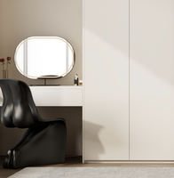 Table de toilette minimaliste sur mesure fabriquée en usine avec panneau en bois, meubles de chambre à coucher pour appartement et villa