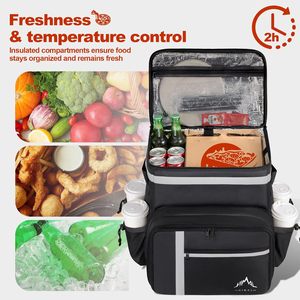 Sac à dos de livraison isotherme imperméable Sac à déjeuner professionnel Sac à dos de livraison Grande taille Sac à pizza pour vélo - Product Image 4