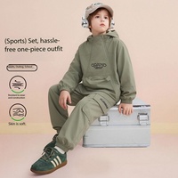 Ensemble de survêtement 2 pièces pour garçons, veste à capuche et pantalon cargo, tenue de sport décontractée pour garçons