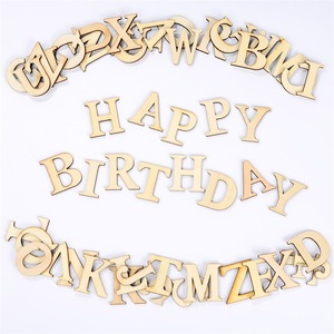 Venta Directa de Fábrica, Letras Inglesas de Madera, Regalo Educativo para Niños, Decoración para Bodas/Cumpleaños, 52 Piezas - Product Image 1
