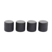 Boutons de volume et de tonalité pour guitare électrique, boutons moletés plats noirs en gros, pièces pour guitare basse